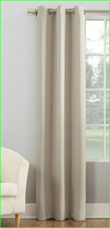 Mainstays Blackout  Grommet Single Curtain Panel, 40x84, Beige