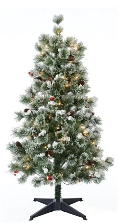 Holiday Time 4 foot prelit Redland Spruce Christmas tree