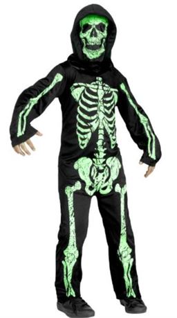 Fun World Skeleton Phantom Green Halloween Scary Costume,