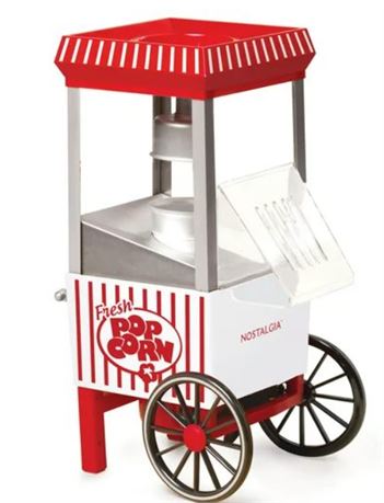 Nostalgia NHAP521RW   Old Fashioned Hot Air Popcorn Maker, Red & White