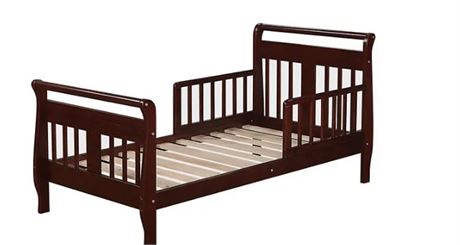 Baby Relax Sleigh Wood Toddler Bed with Safety Rails