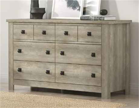Hillsdale Essentials Wood 6 drawer Dresser, Driftwood Gray
