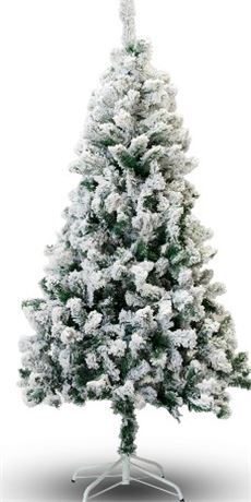 Costco 8 ft Flocked Christmas Tree