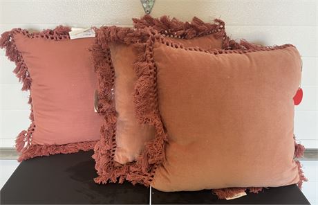 (3) 20"x20" Decorative Throw Pillows
