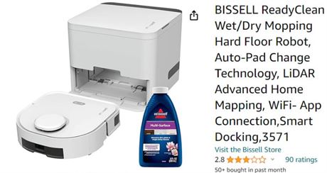 BISSELL ReadyClean Wet/Dry Mopping Hard Floor Robot