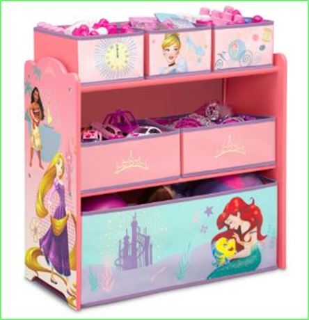 Disney Princess 6 Bin Design&Store Toy Organizer  Delta Children