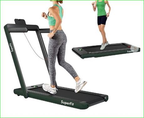 Costway SP37522gn 2-In-1 Electric treadmill, green