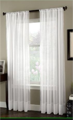 lot of (2) Curtainworks Soho Voile Indoor Curtain PANEL 29X108
