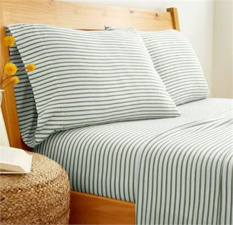 Gap Home Mini Stripe t-shirt Soft Jersey Sheet Set, FULL