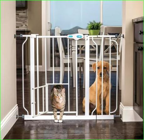 Carlson Pet Expandable Metal Dog Gate, White, 38Lx2Wx24H