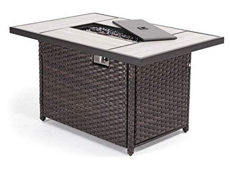 Grand patio Outdoor Propane Fire Pit Table with Cover/Lid for Patio, 43 inch 50,