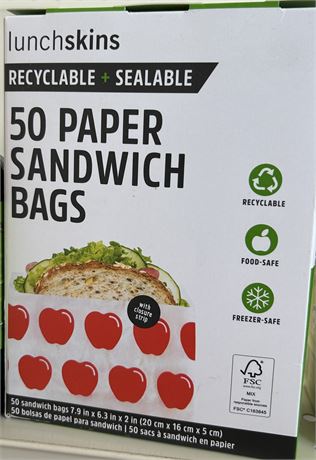Lunchskins 50 paper Sandwich Bags