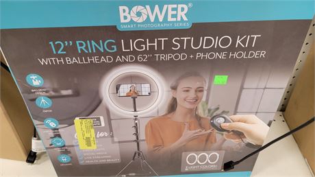 Bower 12 Inch Ring Light Studio Kit