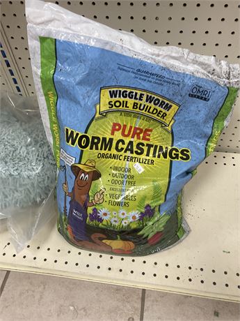 Wiggle Worm Soil Builder Worm Casting Organic Fertilizer, 15 lb bag