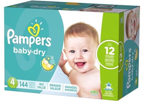 Pampers, Size 4, 144 ct diapers