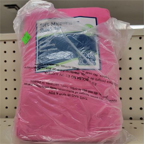 Your Zone Soft Microfiber sheet set, Pink, TWIN/TWIN XL