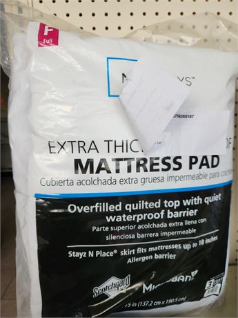 Mainstays Extra Thick Mattress Pad, Full