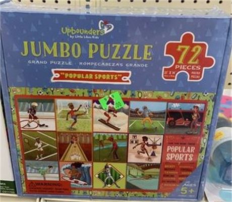 Upbounder popular sports jumbo puzzle, 72 pc