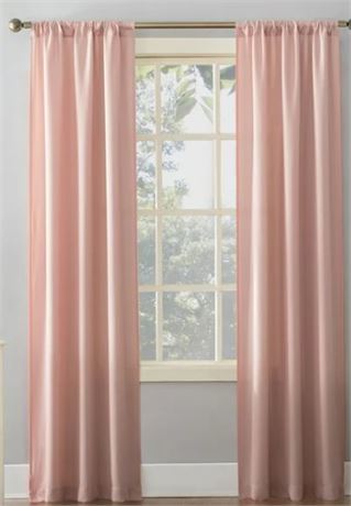 Lot of (3) Mainstays Textured Curtain Panels Pink, 38"x84"