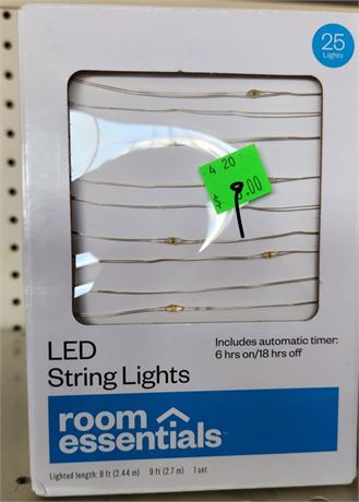 Room Essentials LED String lights 8 ft 25 lights