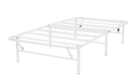 Mainstays 14" High Profile White Steel Bed Frame, TWIN