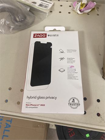 Zagg Hybrid Glass Privacy New iPhone with 6.1" Screen