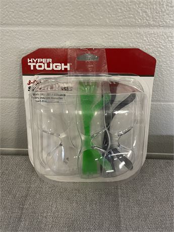 Hyper Tough 3-Pack Safety Glasses w/ Z87.1 Poly-Carbonate Lens