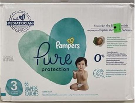 Pampers Pure Protection, Size 3, 66 count