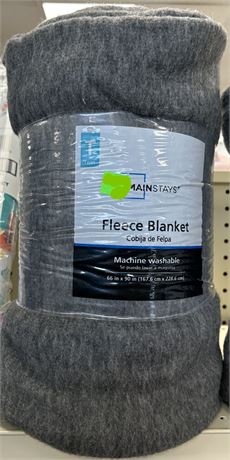 Mainstays Fleece Blanket, Gray, Twin