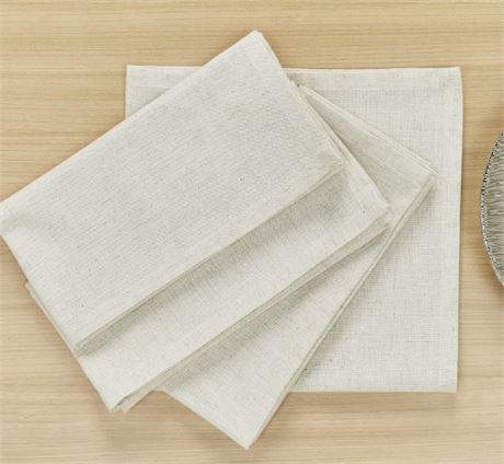 My Texas House Solid Cloth Dinner Table Napkins, 4 Pieces, Beige