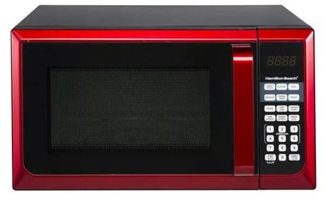 Hamilton beach .9 cu Ft 900 watt microwave, red