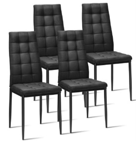 Set of 4 Dining Chair, Black