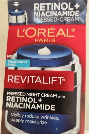L'Oreal Paris Revitalift Pressed Night Moisturizer with Retinol and Niacinamide