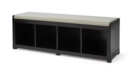 Better Homes and Gardens 4 cube organizer bench black finish