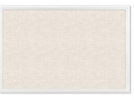 Iris 20"x30" white wood frame Linen board