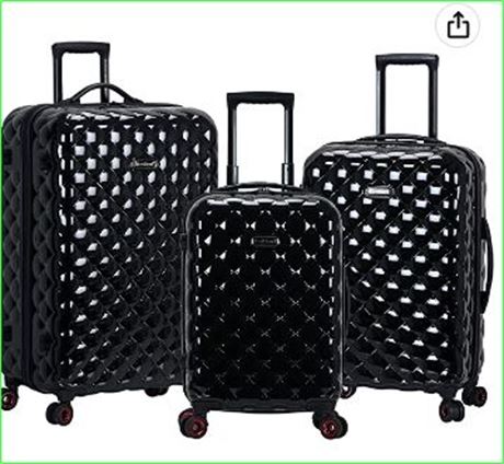 Rockland Luggage Quilt 3-Piece Hardside Polycarbonate Luggage