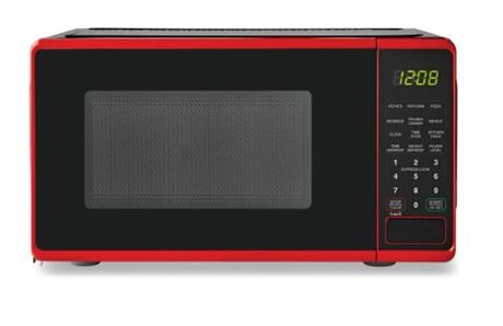 Mainstays .7 cu ft Microwave, Red