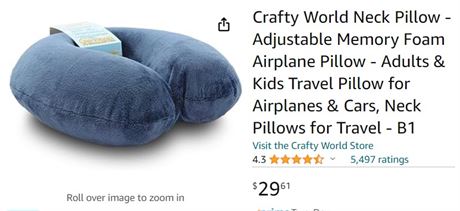 Crafty World Deluxe Travel Pillow