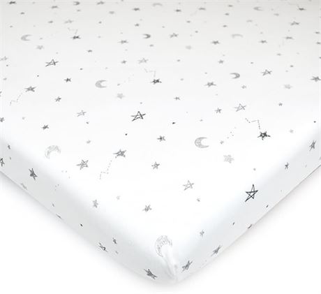 TL Care Printed 100% Natural Cotton Jersey Knit 18 x 36 Cradle/Bassinet Sheet