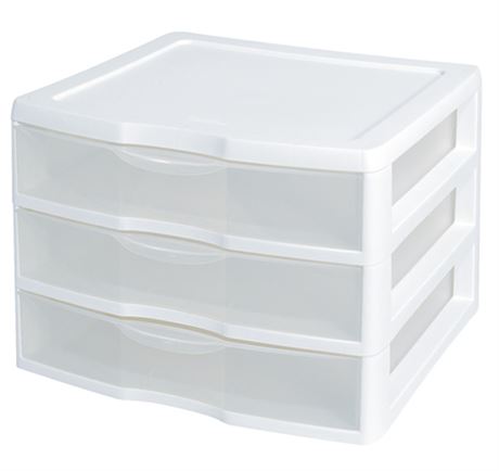 Sterilite 3 drawer Storage, 14 5/8"x 14 1/2" x 10 5/8"