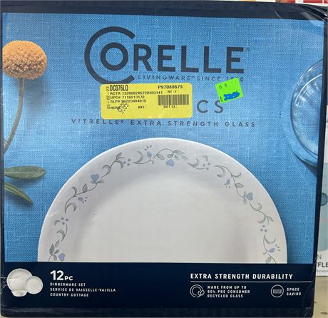 Correlle 12 pc Dinnerware set