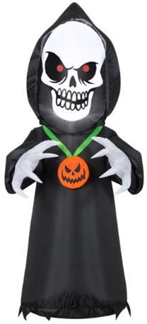 Celebrate! Halloween Airblown Inflatable Scary Skull Reaper, 4 foot tall