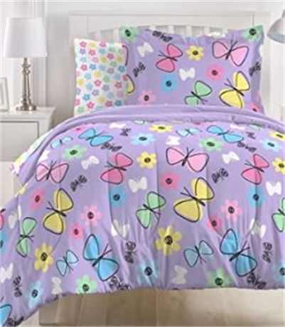 Dream Factory Sweet Butterfuly Complete Bedding set, FULL