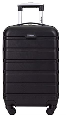 Wrangler 20 in hardside spinner suitcase, black