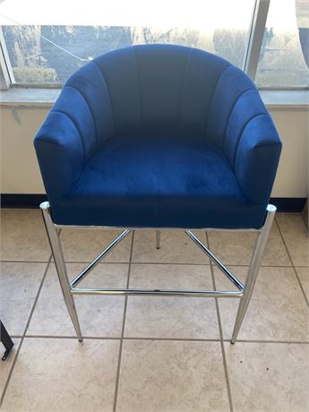 Home Pops Club Barstool Chair, Blue