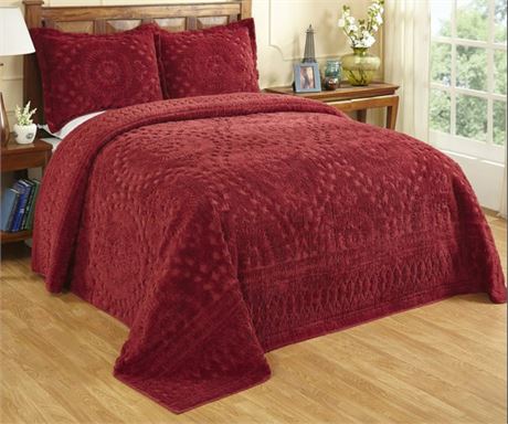 Better Trends Rio Bed Spread, Red, FULL
