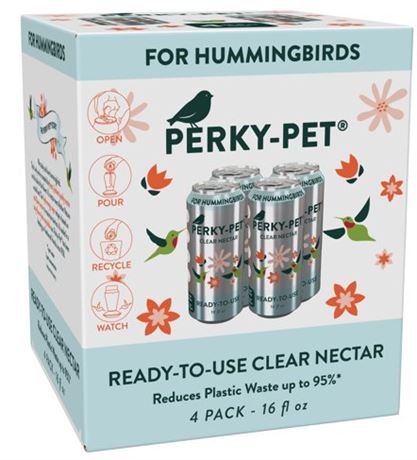 Perky Pet Ready To Use Clear Nectar, 4 pk, 16 fl oz
