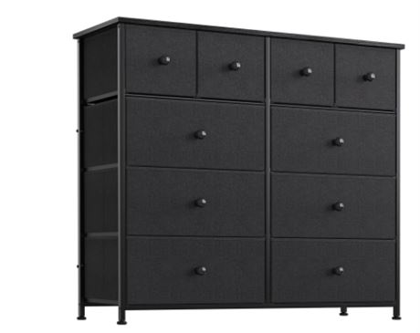 Reahome 10 Drawer 4 tier Modern Dresser, Black