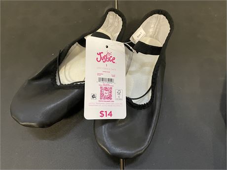 Justice Girls Ballet Dance Shoes, Sizes 1