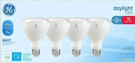 GE Classic LED Light Bulbs, 65 Watt, Daylight, BR30 Floodlights, Medium Base, Fr